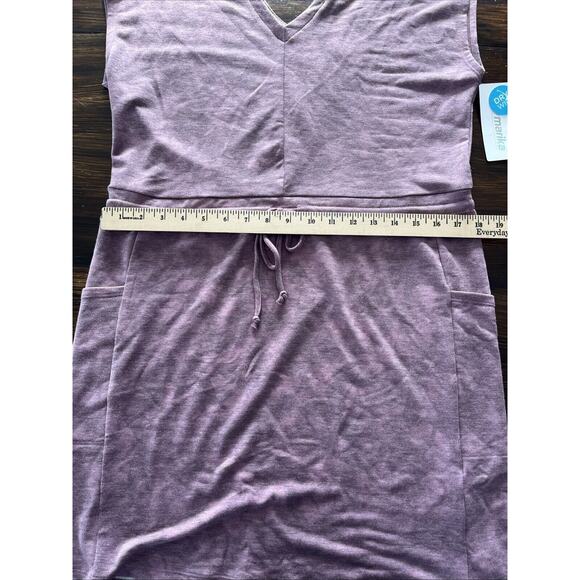 NWT Marika XXL Becca Cap Sleeve Jersey Dress Color: Inky Tie Dye Dusky Orchid - Picture 12 of 13
